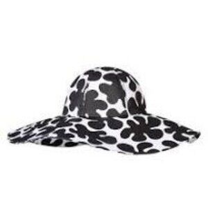 Marimekko X Target Womens Hat One Size Black Floral Canvas Pure Cotton